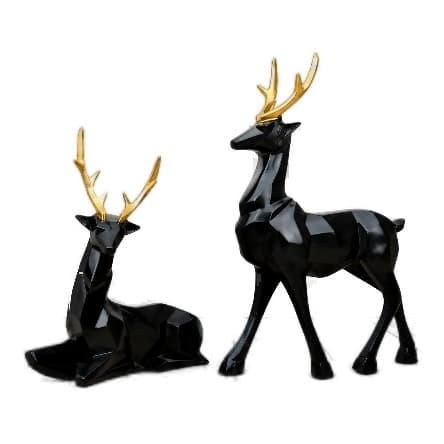 Black Deer Sculptures